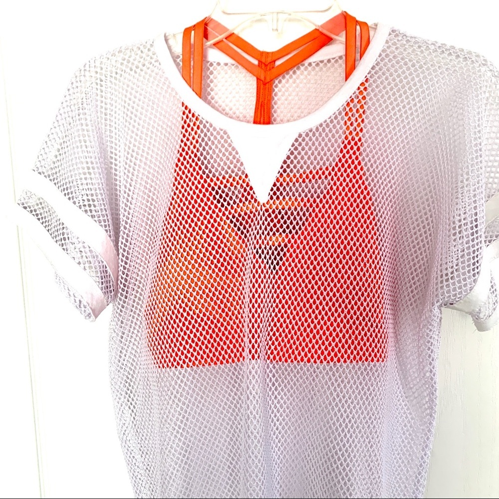Nasty Gal For First Base X White Mesh Top